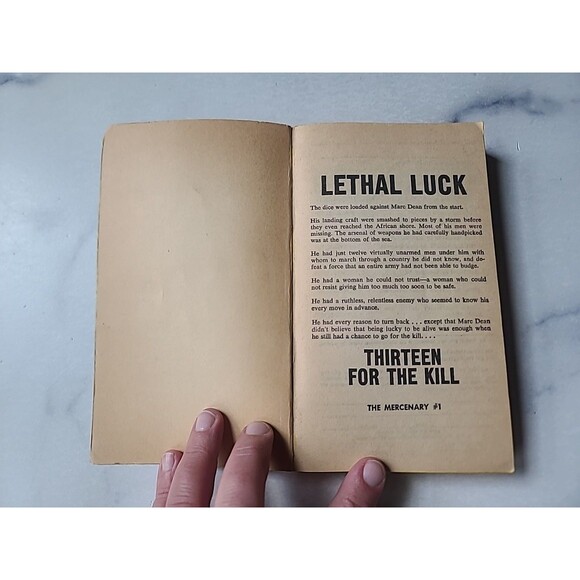 Marc Dean Mercenary Thirteen For The Kill By Peter Buck Paperback - Picture 2 of 10